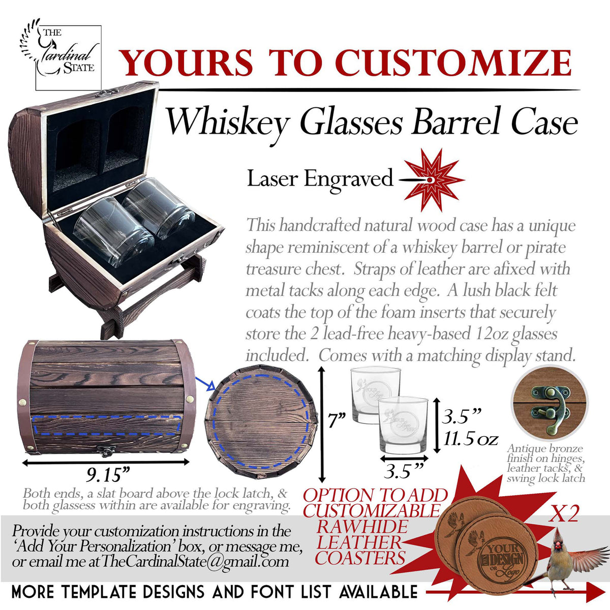 Reclaimed Whiskey Barrel Glass