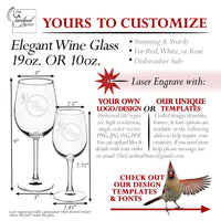 Custom Red or White Wine Glasses, Personalized
