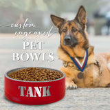Personalized Dog Bowl, Insulated, Rubber Grip Feet, Engraved Cat Dish