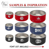 Personalized Dog Bowl, Insulated, Rubber Grip Feet, Engraved Cat Dish