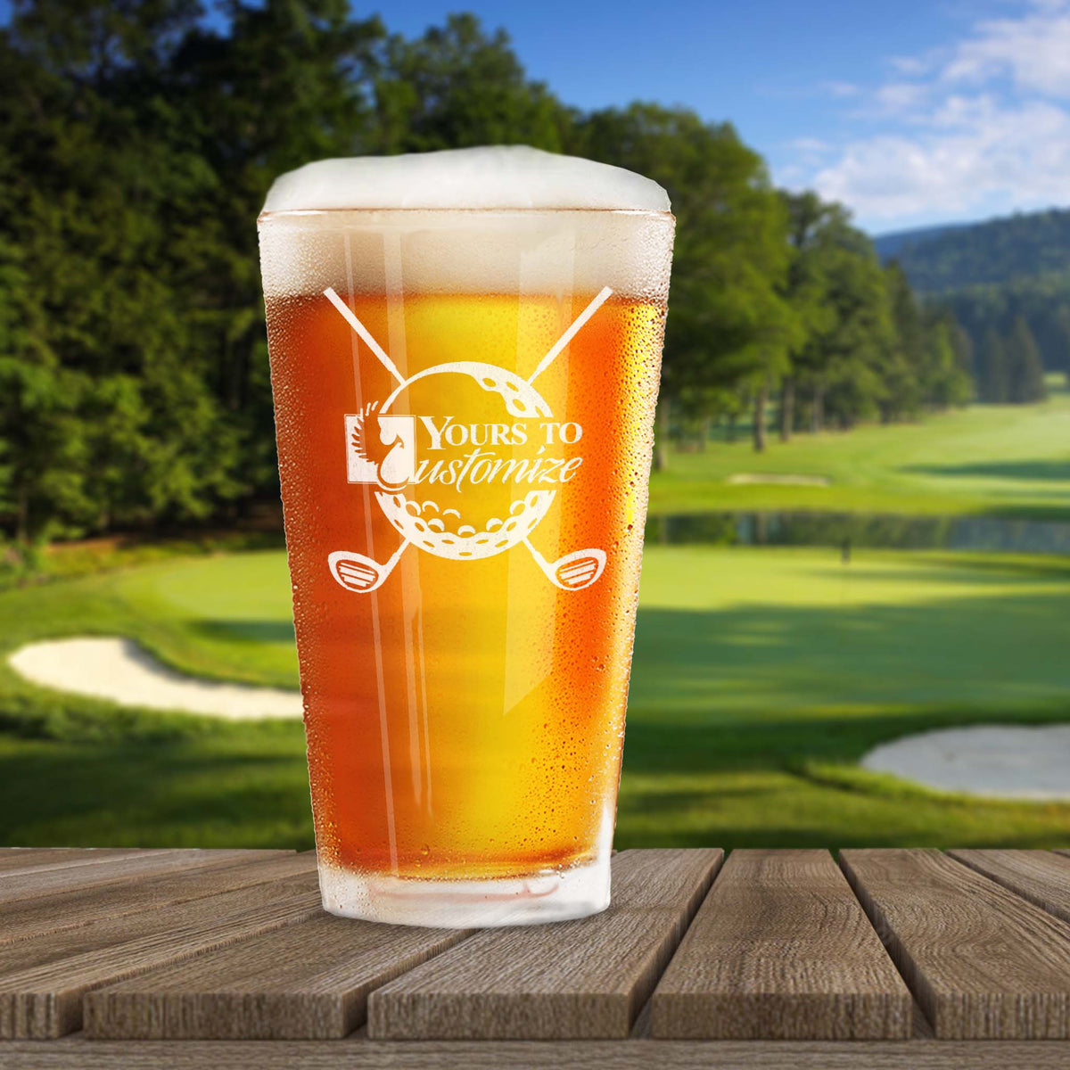 Personalized Golf Pint Glass, Custom – The Cardinal State