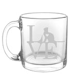 Animal Love Farm - Choose any farm animal you love - Glass Coffee Mug - The Cardinal State Shop