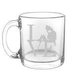 Animal Love Farm - Choose any farm animal you love - Glass Coffee Mug - The Cardinal State Shop