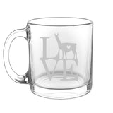 Animal Love Farm - Choose any farm animal you love - Glass Coffee Mug - The Cardinal State Shop