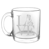 Animal Love K9- Choose any dog breed you love - Glass Coffee Mug - The Cardinal State Shop