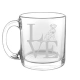 Animal Love K9- Choose any dog breed you love - Glass Coffee Mug - The Cardinal State Shop