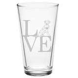 Animal Love K9- Choose any dog breed you love - Pint Glass - The Cardinal State Shop
