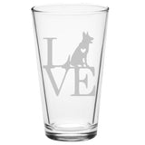 Animal Love K9- Choose any dog breed you love - Pint Glass - The Cardinal State Shop