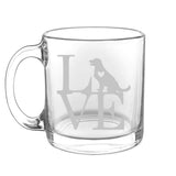 Animal Love K9- Choose any dog breed you love - Glass Coffee Mug - The Cardinal State Shop