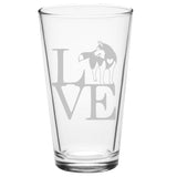Animal Love K9- Choose any dog breed you love - Pint Glass - The Cardinal State Shop