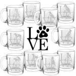 Animal Love K9- Choose any dog breed you love - Glass Coffee Mug - The Cardinal State Shop