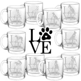 Animal Love K9- Choose any dog breed you love - Glass Coffee Mug - The Cardinal State Shop