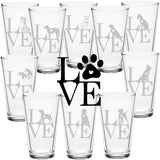 Animal Love K9- Choose any dog breed you love - Pint Glass - The Cardinal State Shop