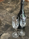 Custom Champagne Flutes, Personalized