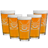 Pint Glass Golf Collection Tournament Event Groomsman Wedding Party Gift Favor
