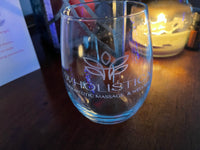 Custom Engraved Stemless Wine Glass, Personalized