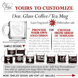Custom Coffee Mug Glasses, Personalized