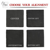 Custom Slate Coasters, Any text or logo designs, Personalized