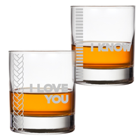 Star Wars Inspired I Love You - I Know Whiskey Glasses - The Cardinal State