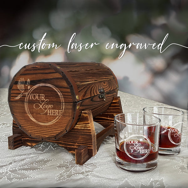 Personalized Whiskey Barrel Glass Set