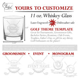 personalized golf whiskey glass