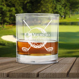 Golf Whiskey Glass Custom Personalized