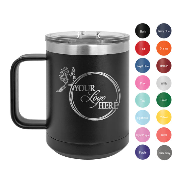 Custom personalized coffee mug tumbler 15oz