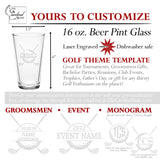 custom golf pint glasses