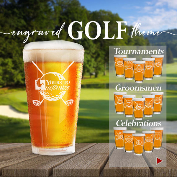 Personalized Golf Pint Glass, Custom – The Cardinal State