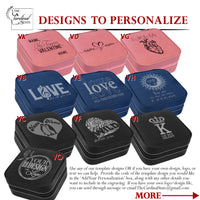 Personalized Jewelry Travel Case, Valentine's Day Gift for Her, Custom Engraved, Gift for Him, LGBT