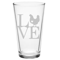 Animal Love Farm - Choose any farm animal you love - Pint Glass - The Cardinal State Shop