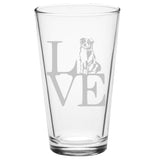 Animal Love K9- Choose any dog breed you love - Pint Glass - The Cardinal State Shop