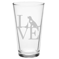 Animal Love K9- Choose any dog breed you love - Pint Glass - The Cardinal State Shop
