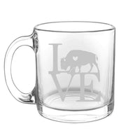 Animal Love Wild- Choose any wild animal you love - Glass Coffee Mug - The Cardinal State Shop