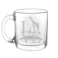 Animal Love Wild- Choose any wild animal you love - Glass Coffee Mug - The Cardinal State Shop