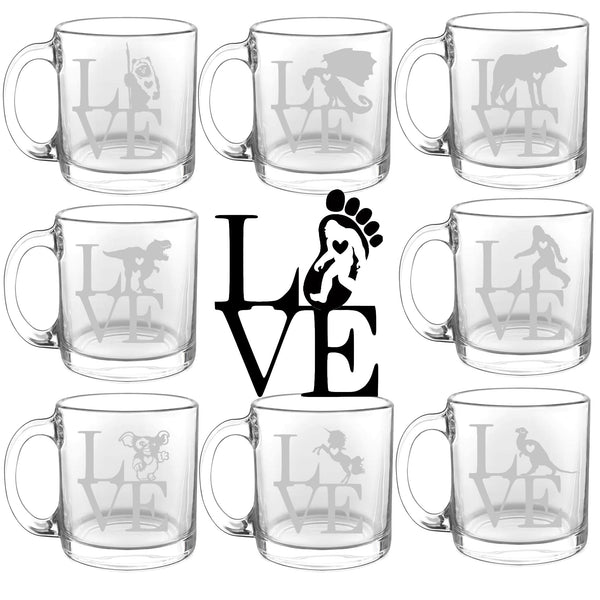 Animal Love Exotic- Choose any exotic animal you love - Glass Coffee Mug - The Cardinal State Shop