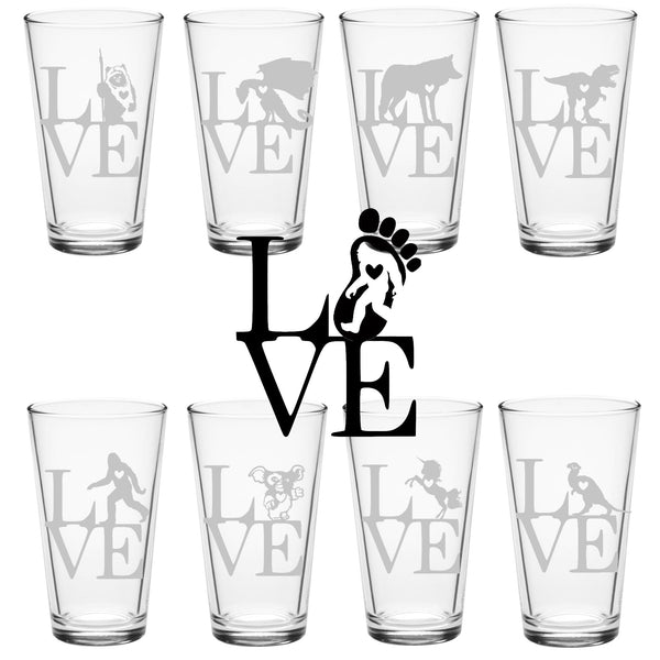Animal Love Exotic- Choose any exotic animal you love - Pint Glass - The Cardinal State Shop