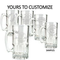 Custom Giant Beer Stein Glasses, Personalized, Design Your Own, Engraved Etched