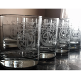 Custom Golf Whiskey Glass Tournament Event Award Personalized Trophy Monogram Logo