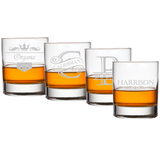 monogram whiskey glass