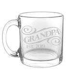 Dad / Step-Dad / Grandpa Est. Whiskey Bourbon Scotch, Pint or Coffee Mug glass - The Cardinal State Shop