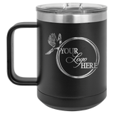 Custom Travel Coffee Mug Personalized 15oz