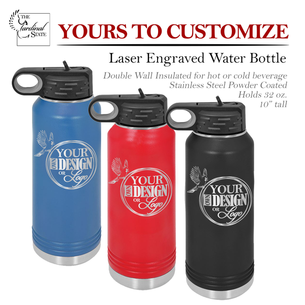 Custom 16 oz Flip Top Water Bottle, Personalized Water Bottle