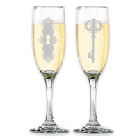 Lock and Key Glass Set Custom Glass Set Pick From Whiskey, Pint, Wine, Champagne Flute or Coffee Mugs Wedding Anniversary Housewarming Gift