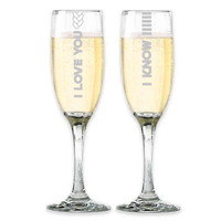 Custom Champagne Flutes, Personalized