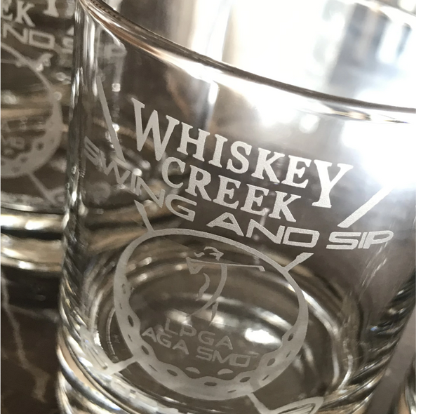 Custom Golf Whiskey Glass - Engraved (Personalized)