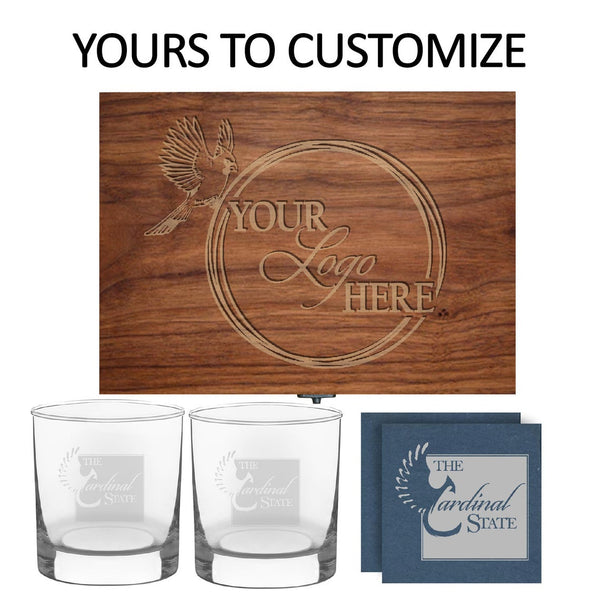 Personalized Whiskey Glass Gift Set with 2 Rocks Glasses Quotes and Sayings  - Teals Prairie & Co.®